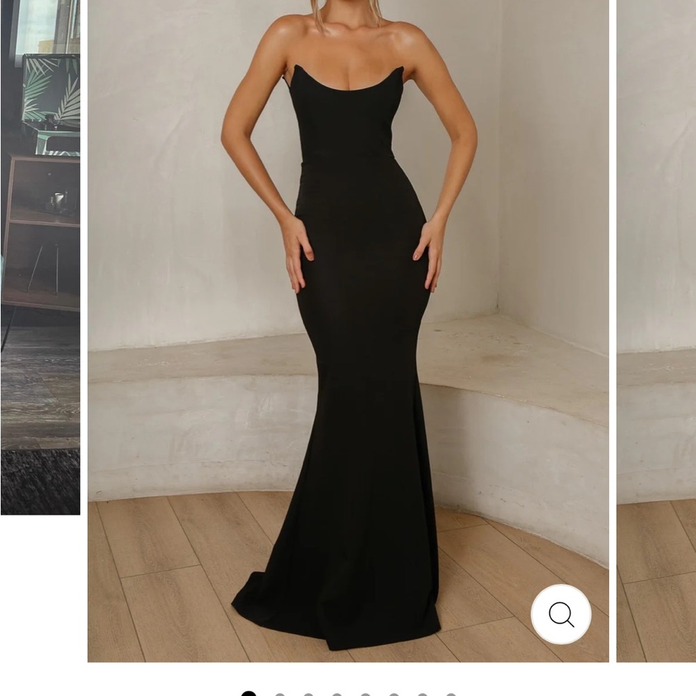 Chic Black Strapless Maxi Dress